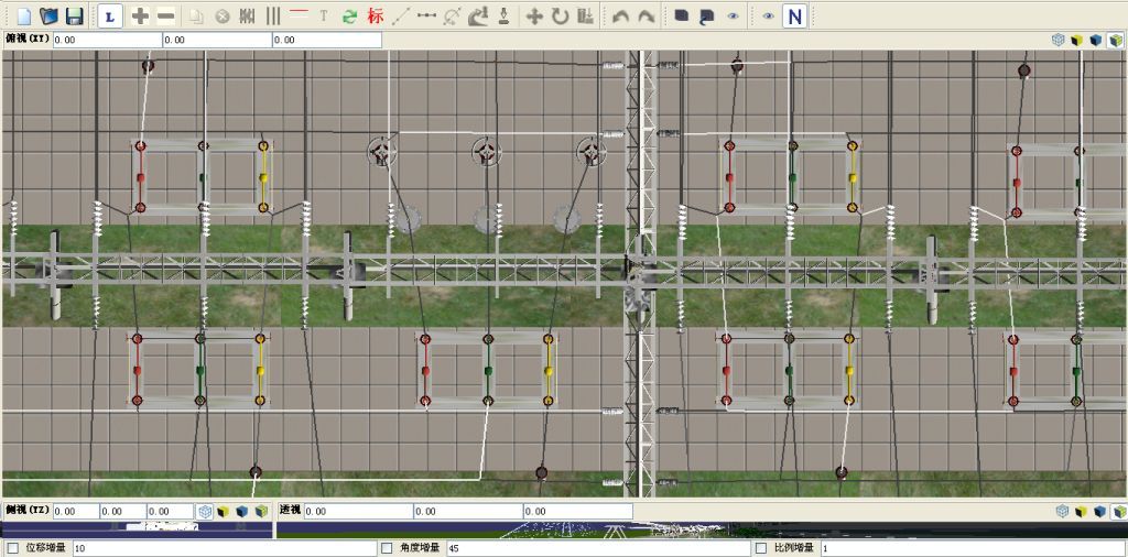 電力三維仿真系統(tǒng)圖片-變電站旁母頂視圖