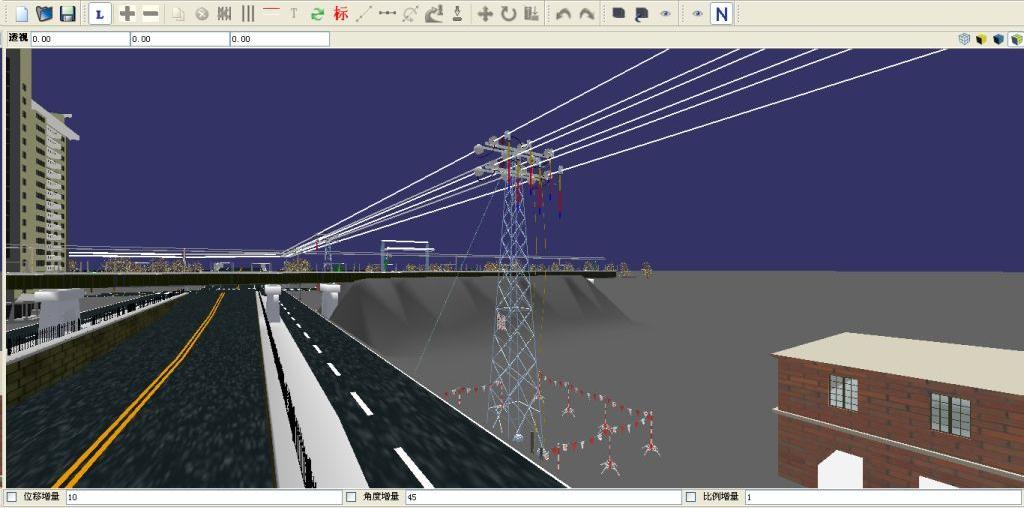 電力三維仿真系統(tǒng)圖片-輸電線路交叉跨躍圖